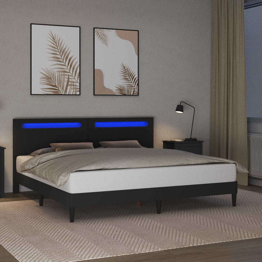 Bedframe Zwart 180 x 200 cm Kunstleer