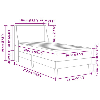 Bedframe met matras met hoofdeinde Polyester