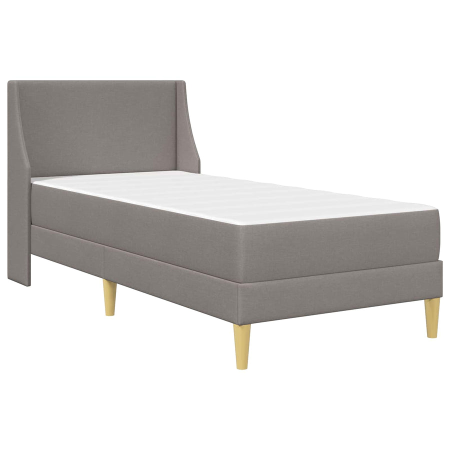 Bedframe met matras met hoofdeinde Taupe 80x 200 cm Polyester