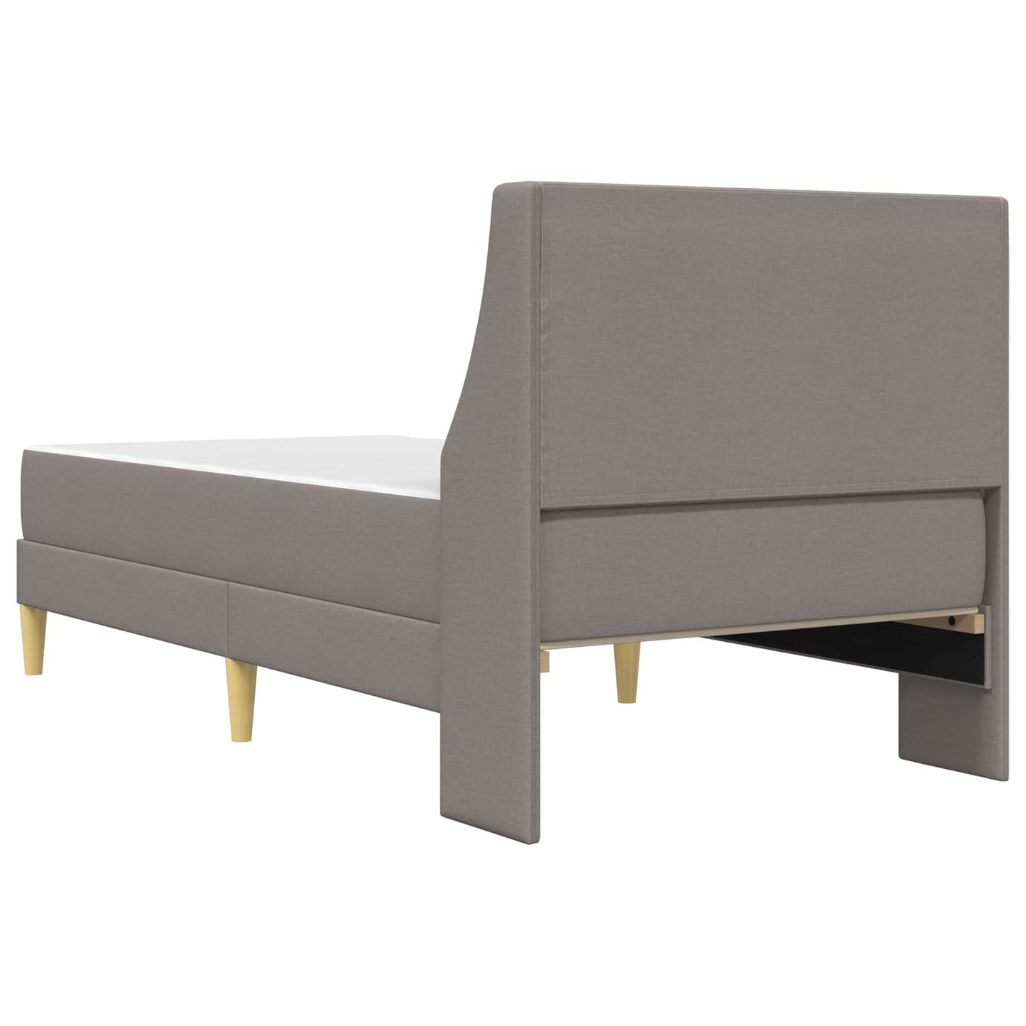 Bedframe met matras met hoofdeinde Taupe 80x 200 cm Polyester