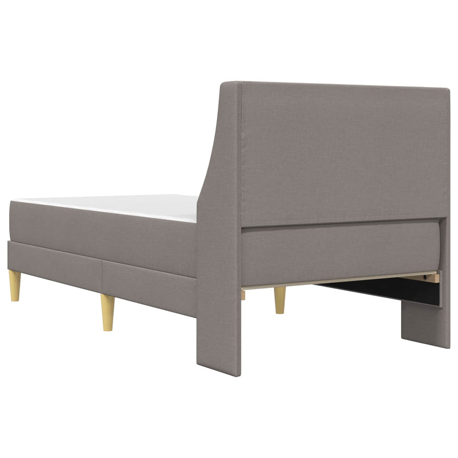 Bedframe met matras met hoofdeinde Taupe 80x 200 cm Polyester