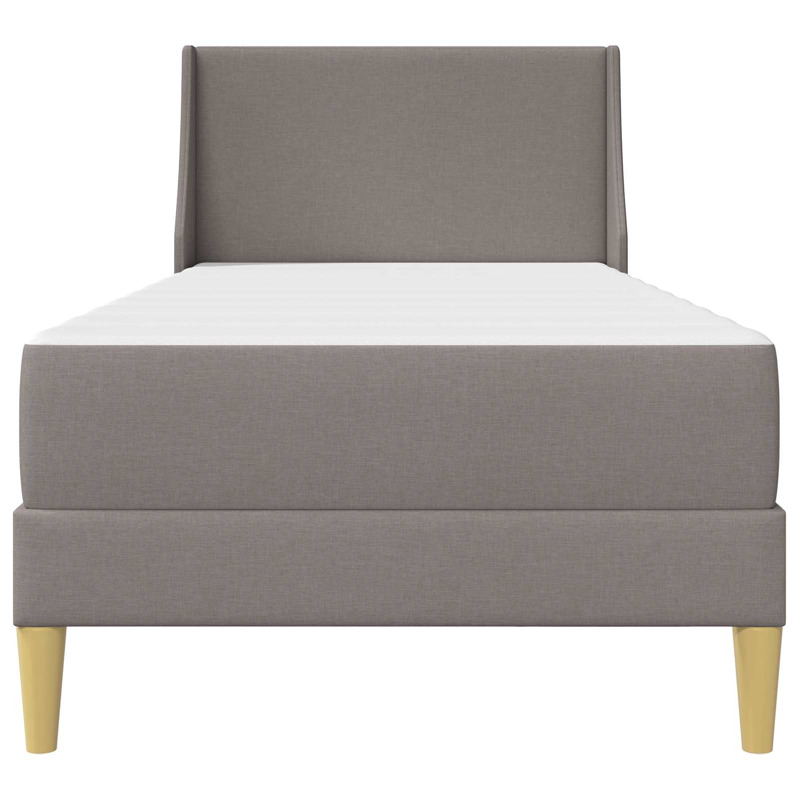 Bedframe met matras met hoofdeinde Taupe 80x 200 cm Polyester