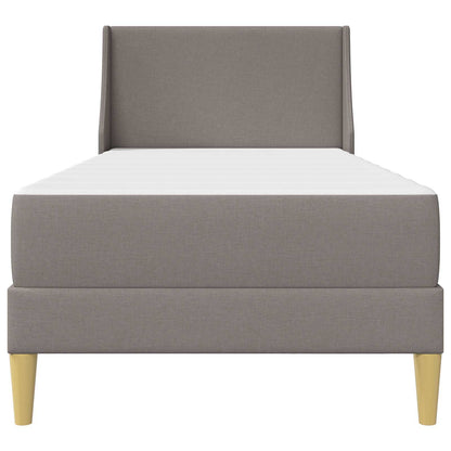 Bedframe met matras met hoofdeinde Taupe 80x 200 cm Polyester