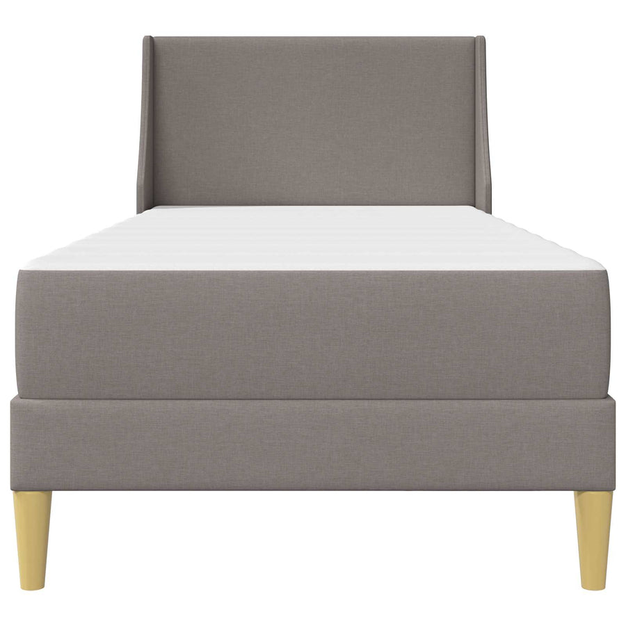 Bedframe met matras met hoofdeinde Taupe 80x 200 cm Polyester
