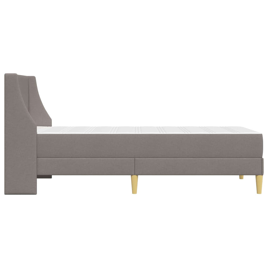 Bedframe met matras met hoofdeinde Taupe 80x 200 cm Polyester