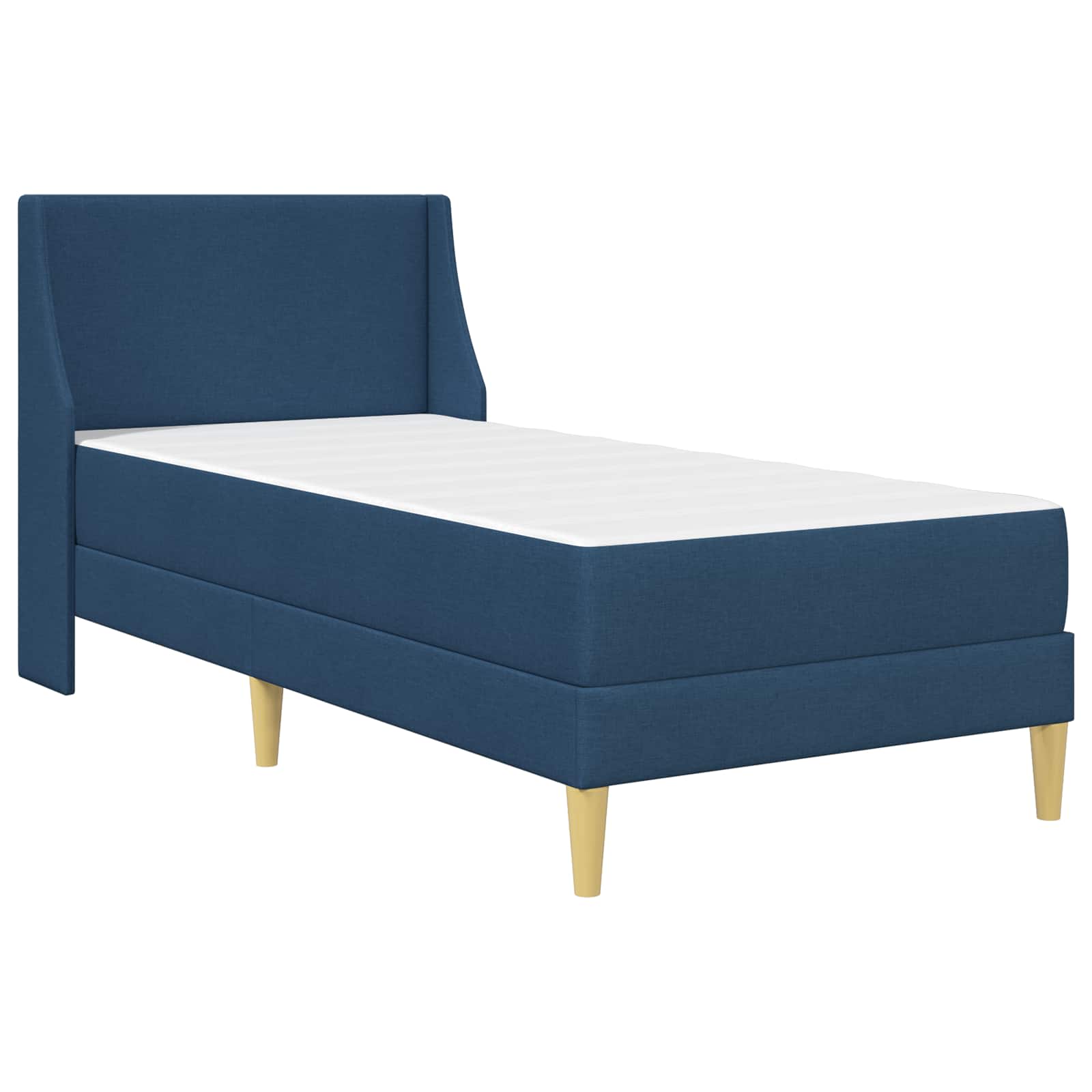 Bedframe met matras met hoofdeinde Blauw 80x 200 cm Polyester