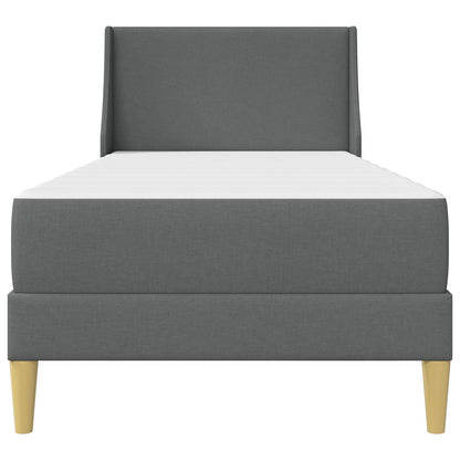 Bedframe met matras met hoofdeinde Grijs 90 x 190 cm Polyester