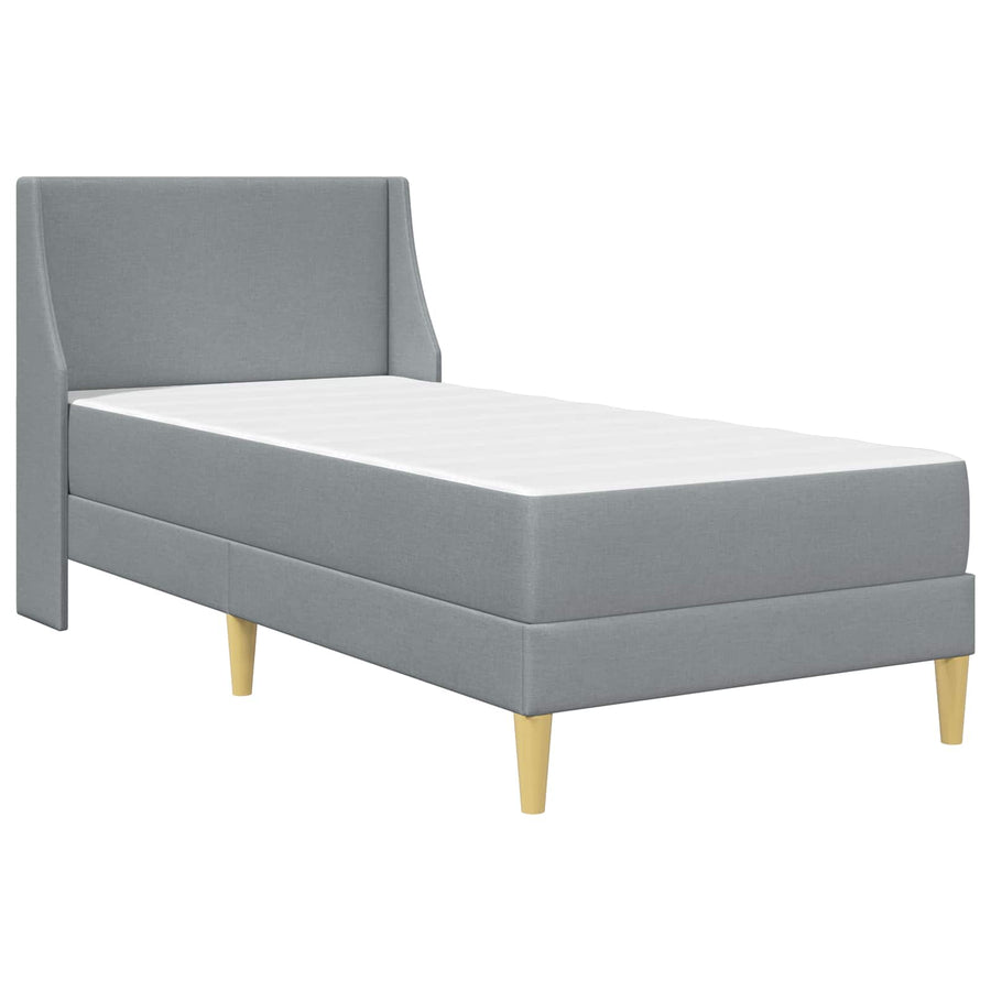 Bedframe met matras Wandgemonteerd Lichtgrijs 90 x 200 cm Stof
