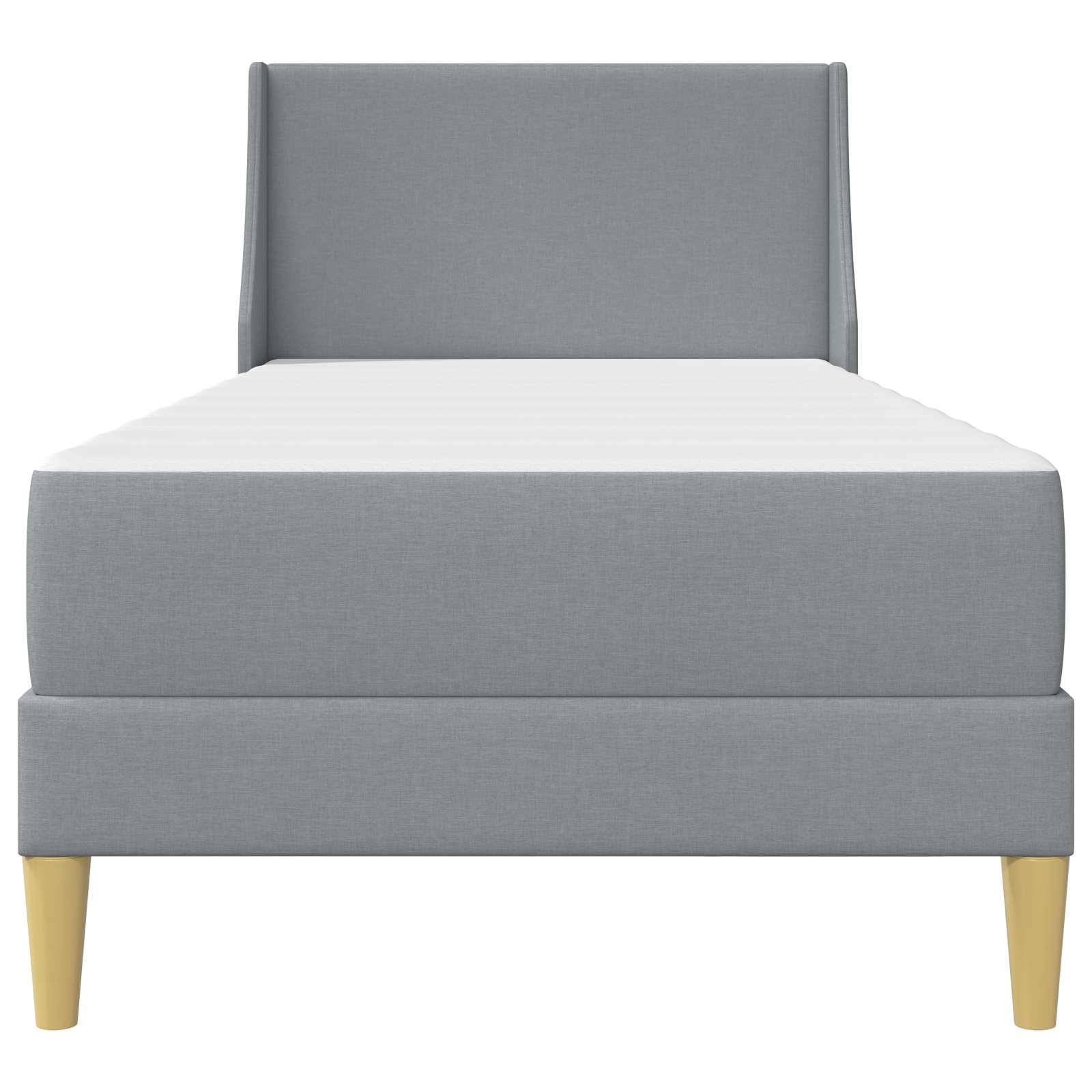 Bedframe met matras Wandgemonteerd Lichtgrijs 90 x 200 cm Stof