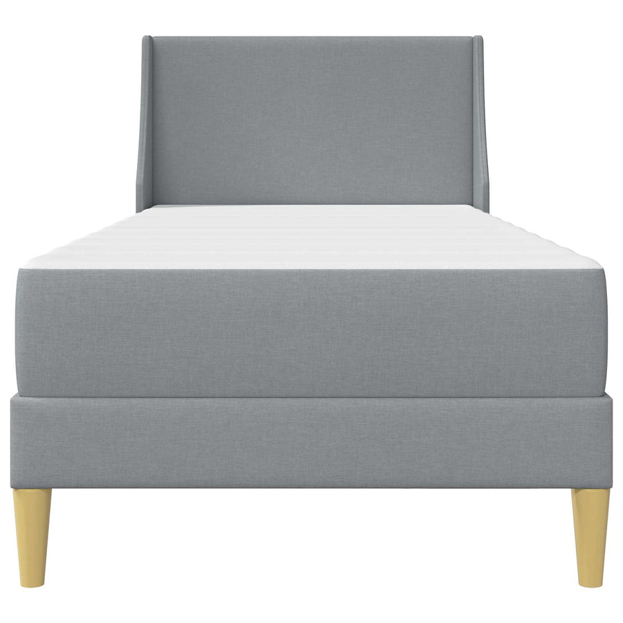 Bedframe met matras Wandgemonteerd Lichtgrijs 90 x 200 cm Stof