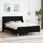 Bedframe met matras 120x190 cm zwart polyester