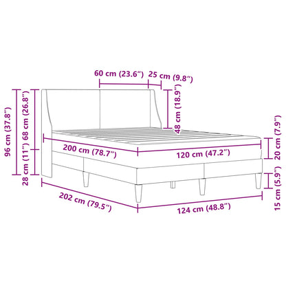 Bedframe met matras met hoofdeinde Polyester