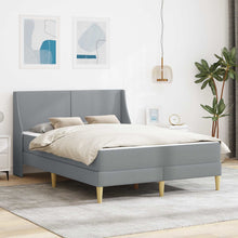 Bedframe met matras Lichtgrijs 140 x 200 cm Polyester