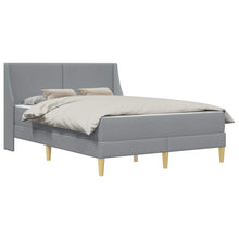 Bedframe met matras Lichtgrijs 140 x 200 cm Polyester