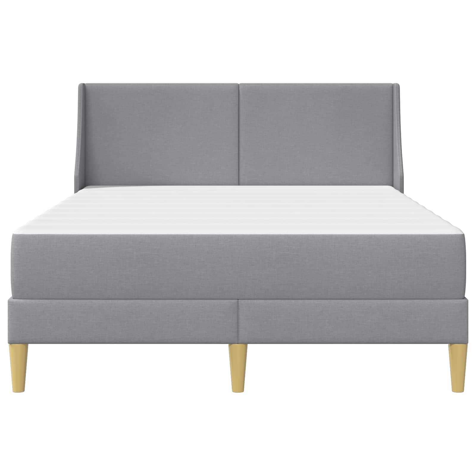 Bedframe met matras Lichtgrijs 140 x 200 cm Polyester