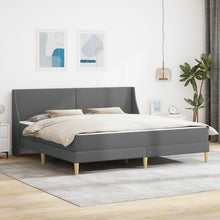 Bedframe met matras Donkergrijs 180 x 200 cm Polyester
