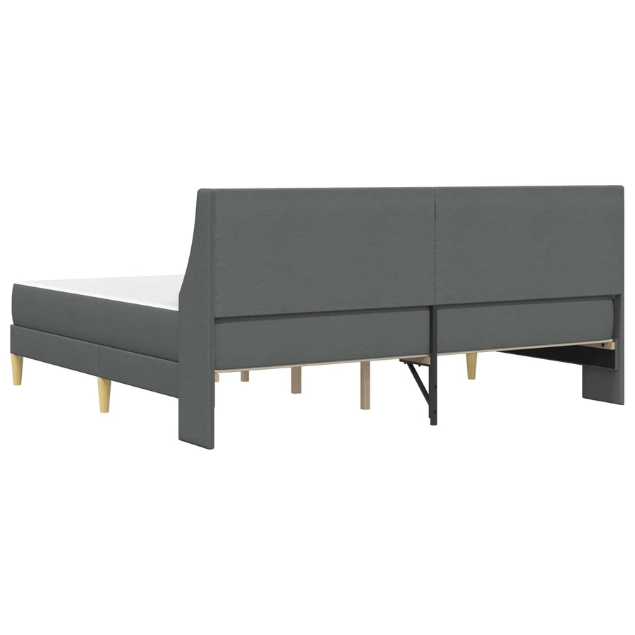 Bedframe met matras Donkergrijs 180 x 200 cm Polyester