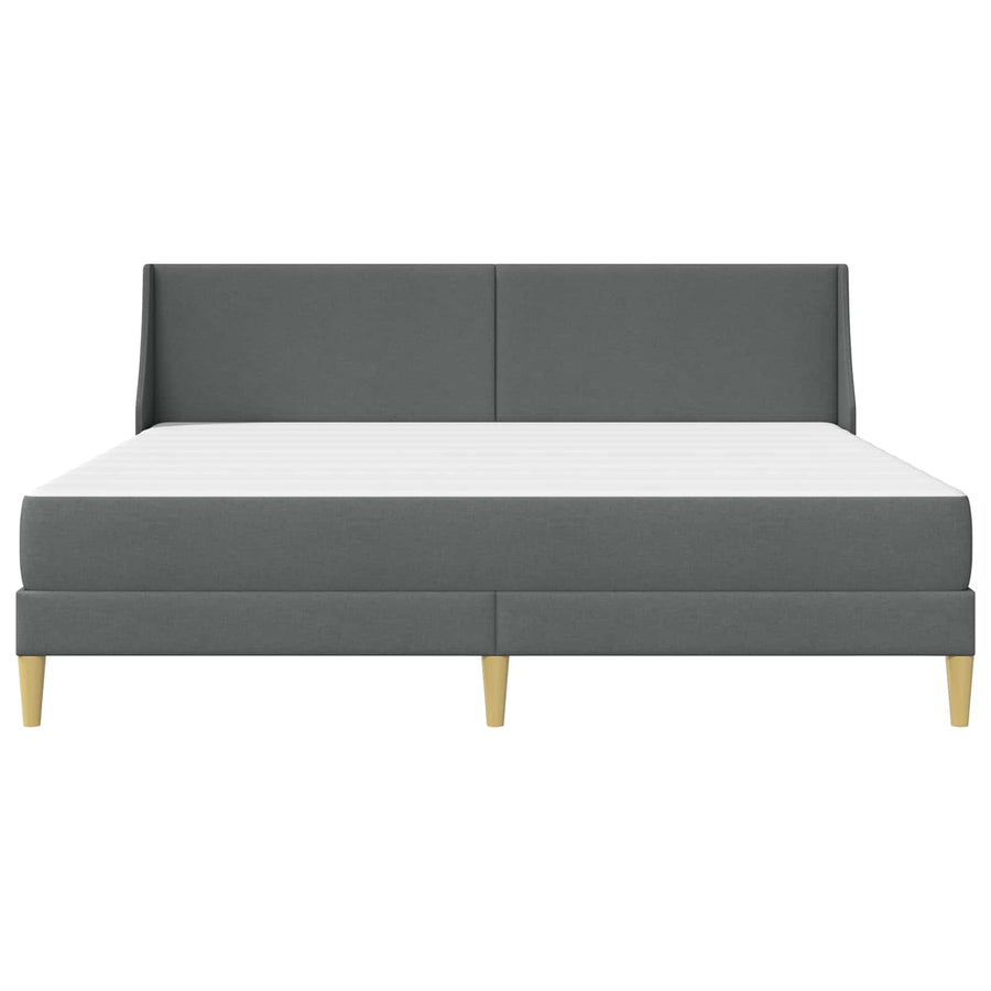 Bedframe met matras Donkergrijs 180 x 200 cm Polyester