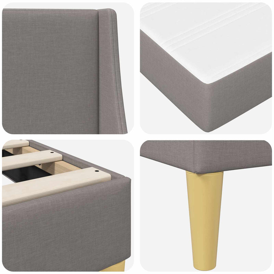 Bedframe met matras met hoofdeinde Polyester