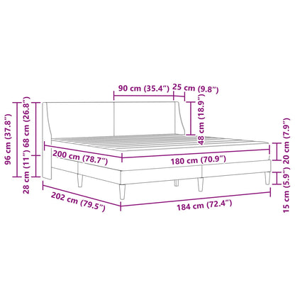 Bedframe met matras met hoofdeinde Polyester