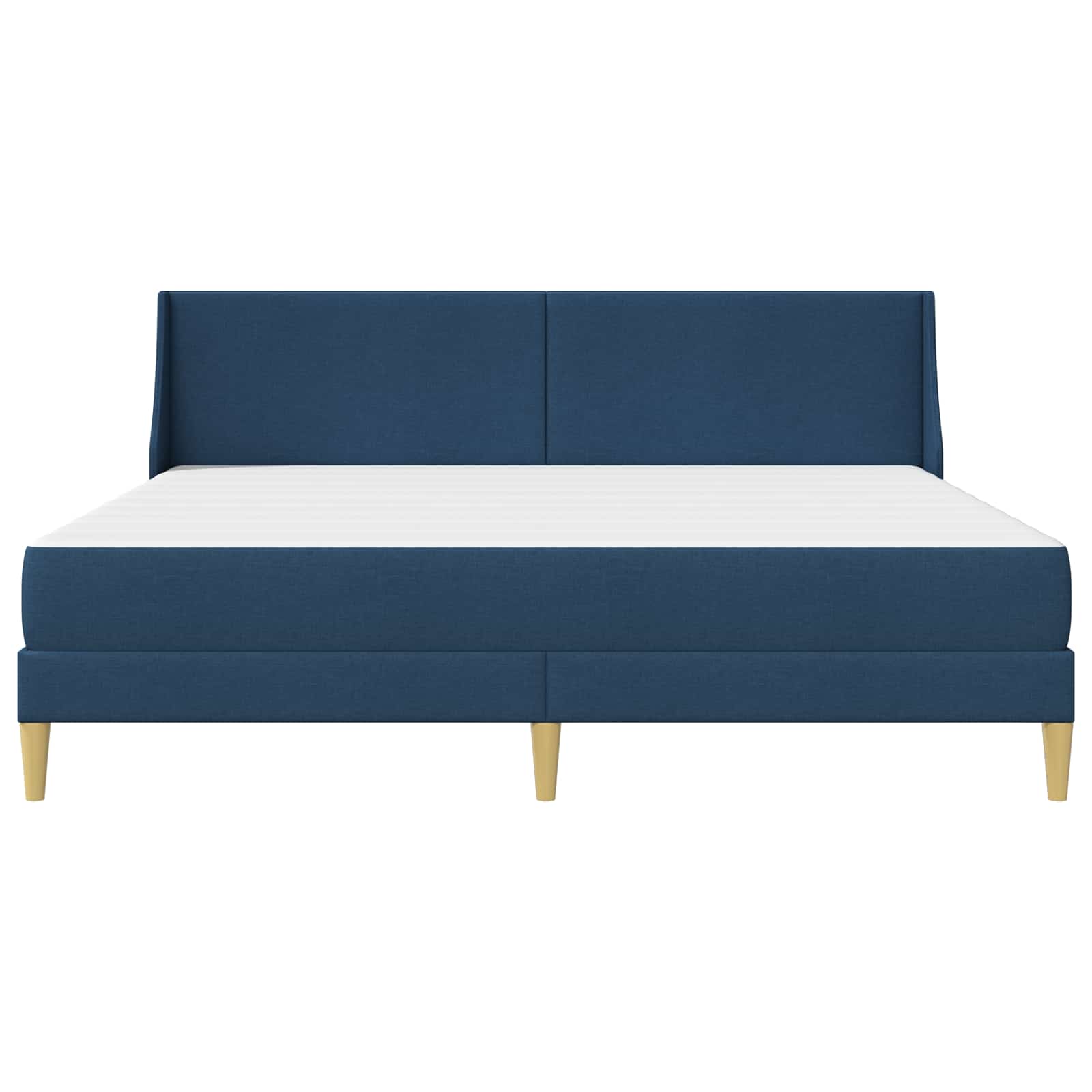 Bedframe met matras met hoofdeinde Blauw 180 x 200 cm Polyester