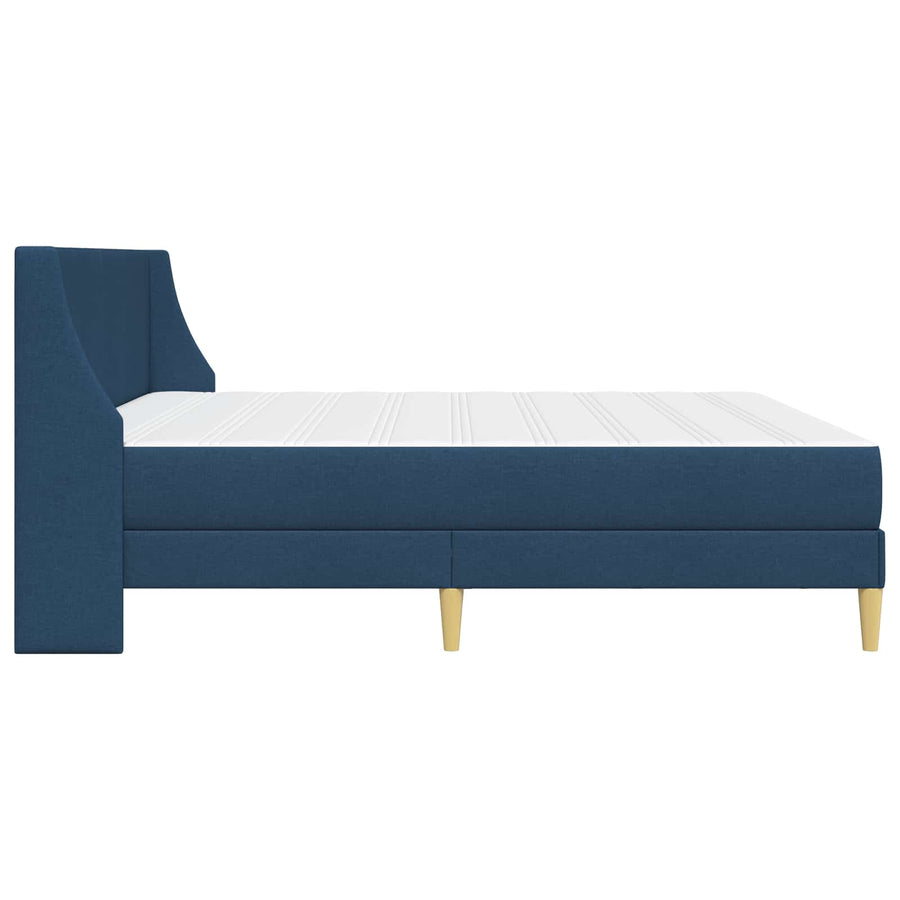 Bedframe met matras met hoofdeinde Blauw 180 x 200 cm Polyester