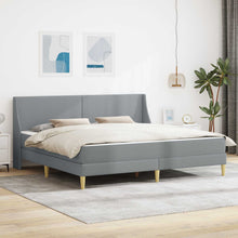 Bedframe met matras Lichtgrijs 200 x 200 cm Polyester