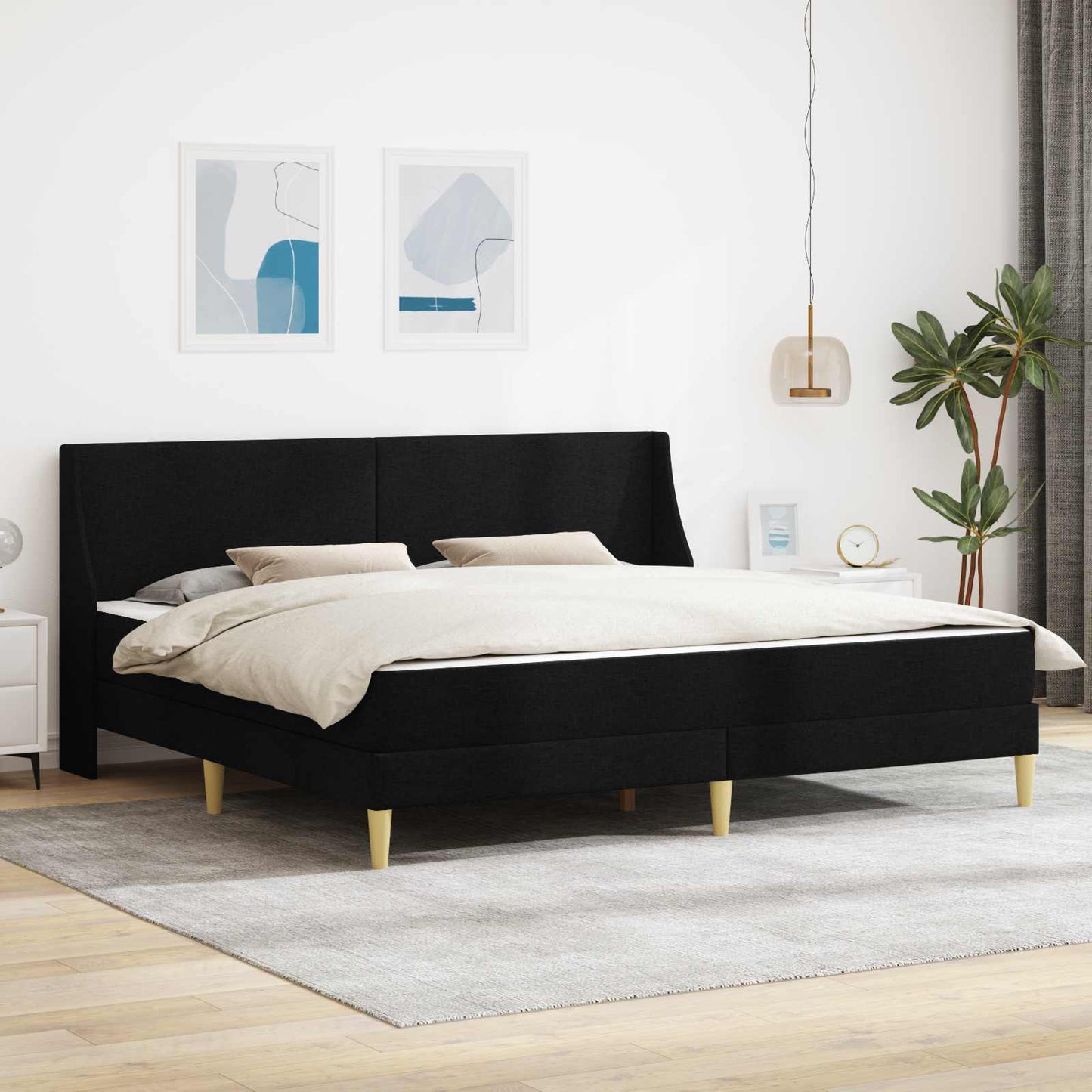 Bedframe met matras met hoofdeinde Polyester