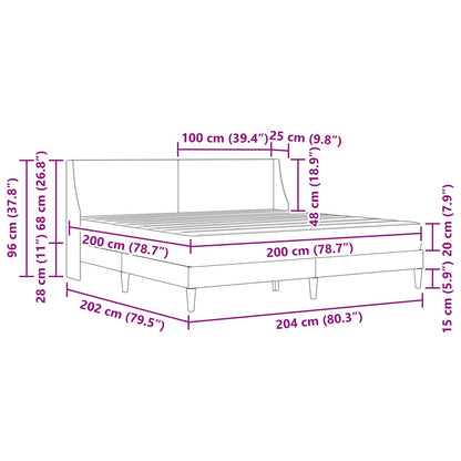 Bedframe met matras met hoofdeinde Polyester