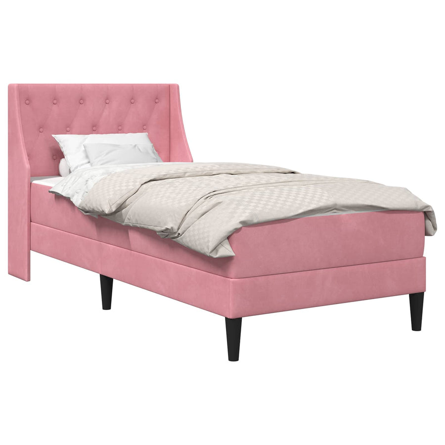 Bedframe met matras Wandgemonteerd 2 pcs Roze Fluweel