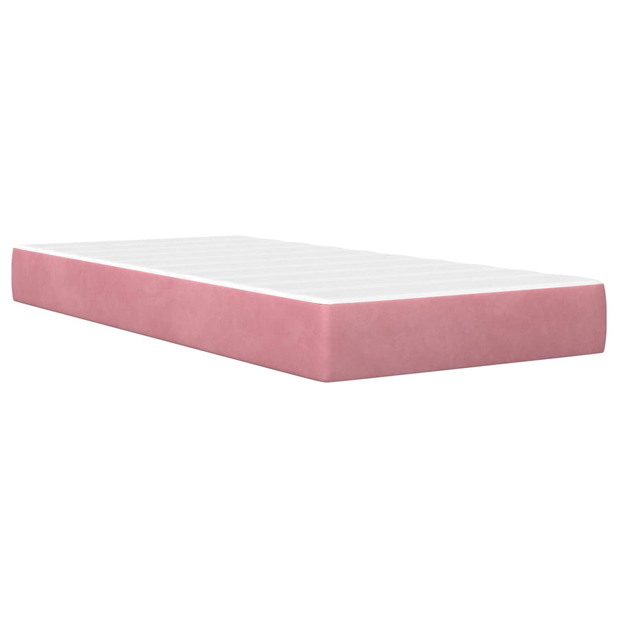 Bedframe met matras Wandgemonteerd 2 pcs Roze Fluweel