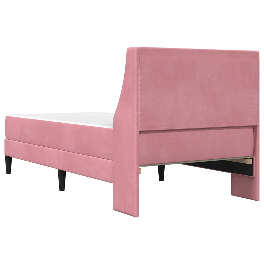 Bedframe met matras Wandgemonteerd 2 pcs Roze Fluweel