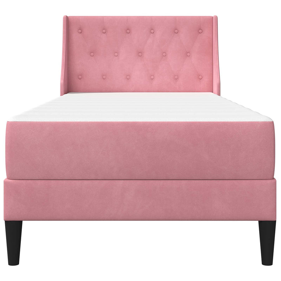 Bedframe met matras Wandgemonteerd 2 pcs Roze Fluweel