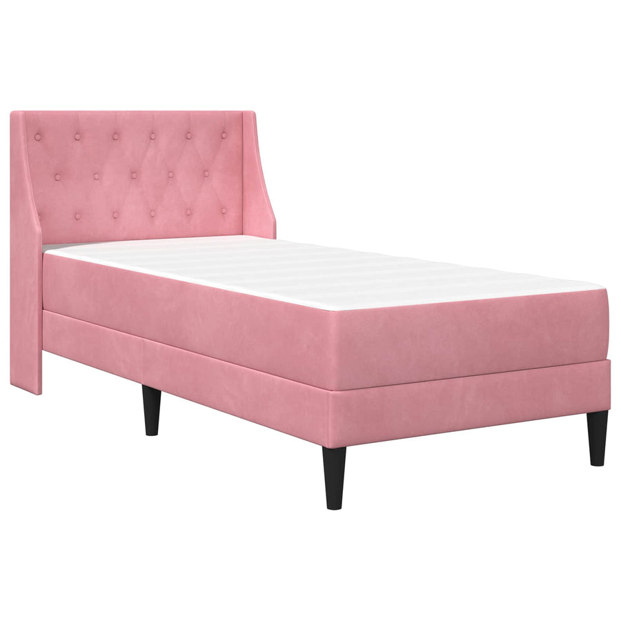 Bedframe met matras Wandgemonteerd 2 pcs Roze Fluweel