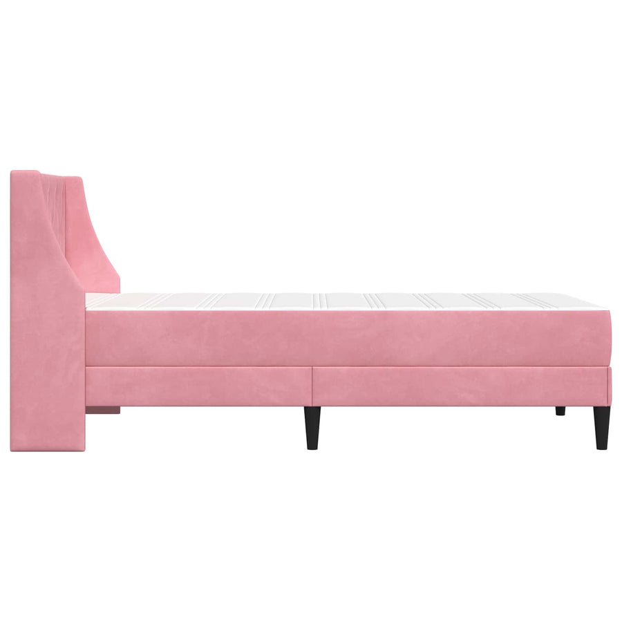 Bedframe met matras Wandgemonteerd 2 pcs Roze Fluweel