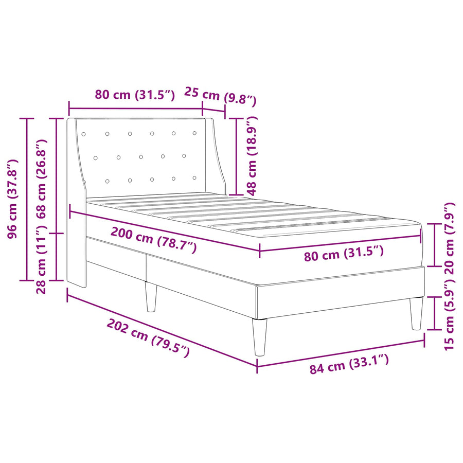 Bedframe met matras Wandgemonteerd 2 pcs Roze Fluweel