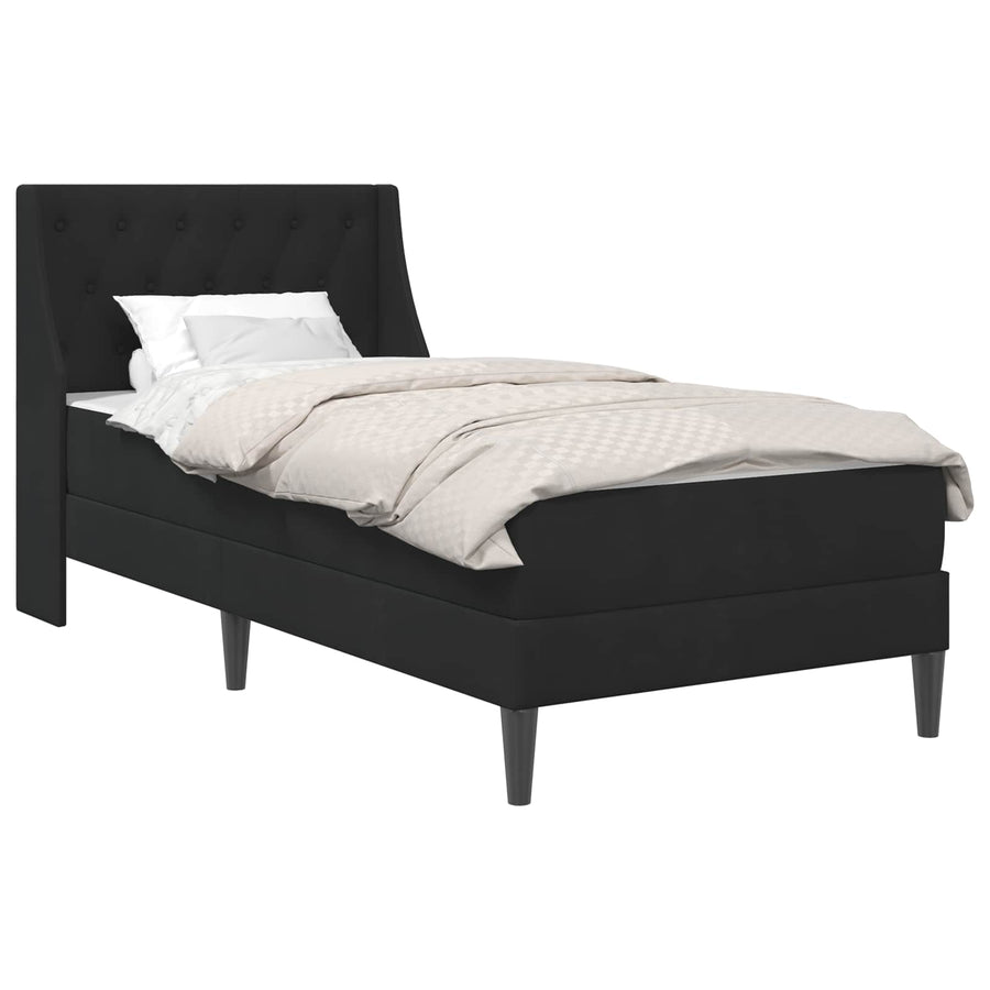 Bedframe met matras Wandgemonteerd 2 pcs Zwart Fluweel