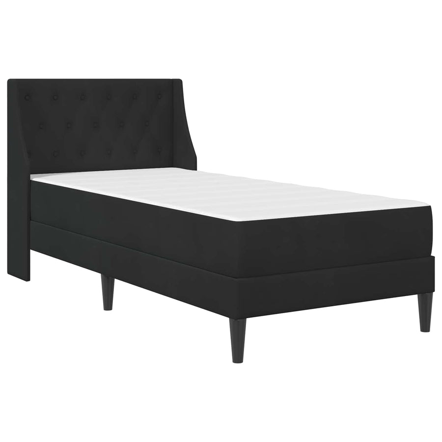 Bedframe met matras Wandgemonteerd 2 pcs Zwart Fluweel