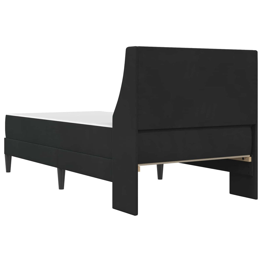 Bedframe met matras Wandgemonteerd 2 pcs Zwart Fluweel