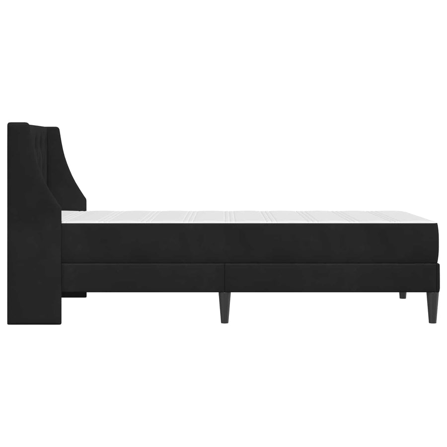 Bedframe met matras Wandgemonteerd 2 pcs Zwart Fluweel