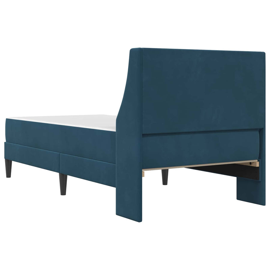 Bedframe met matras Wandgemonteerd 2 pcs Blauw Fluweel