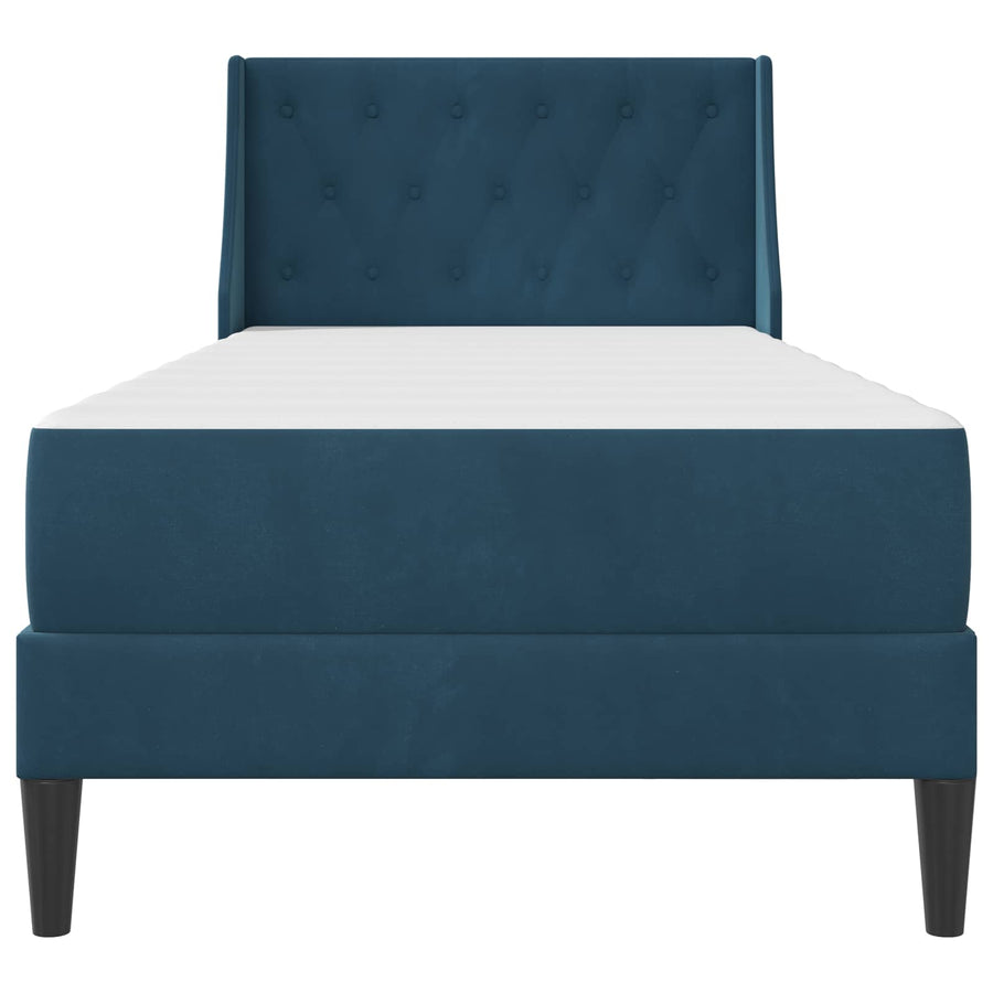 Bedframe met matras Wandgemonteerd 2 pcs Blauw Fluweel