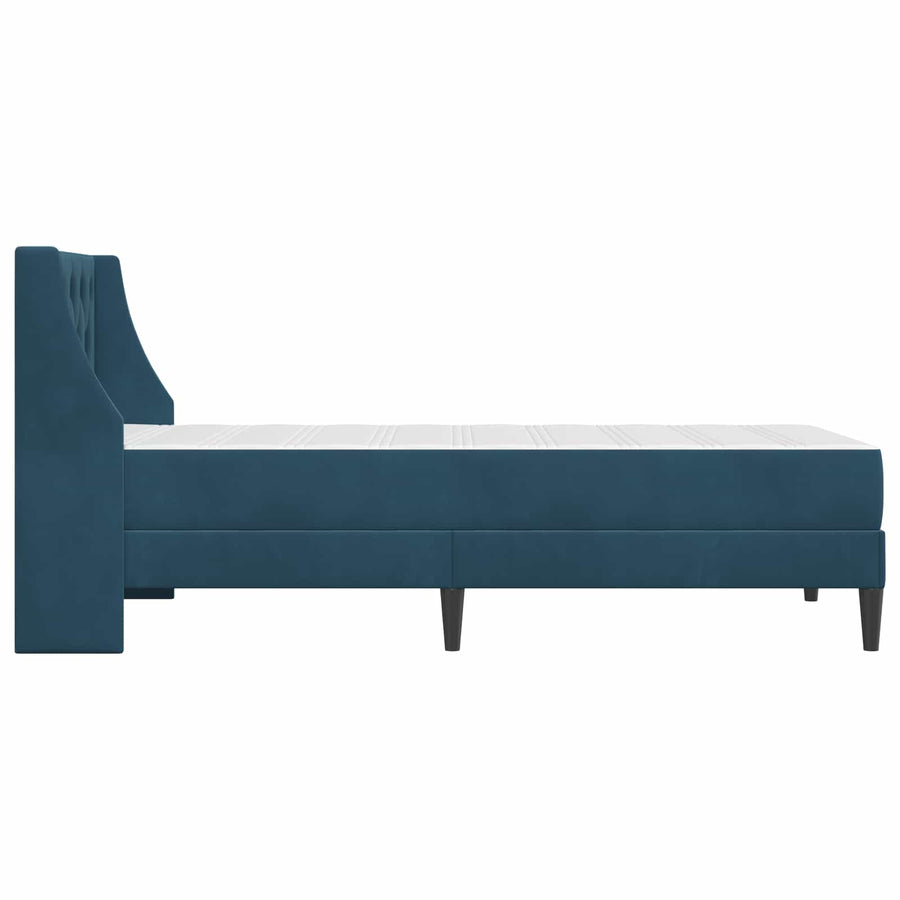 Bedframe met matras Wandgemonteerd 2 pcs Blauw Fluweel
