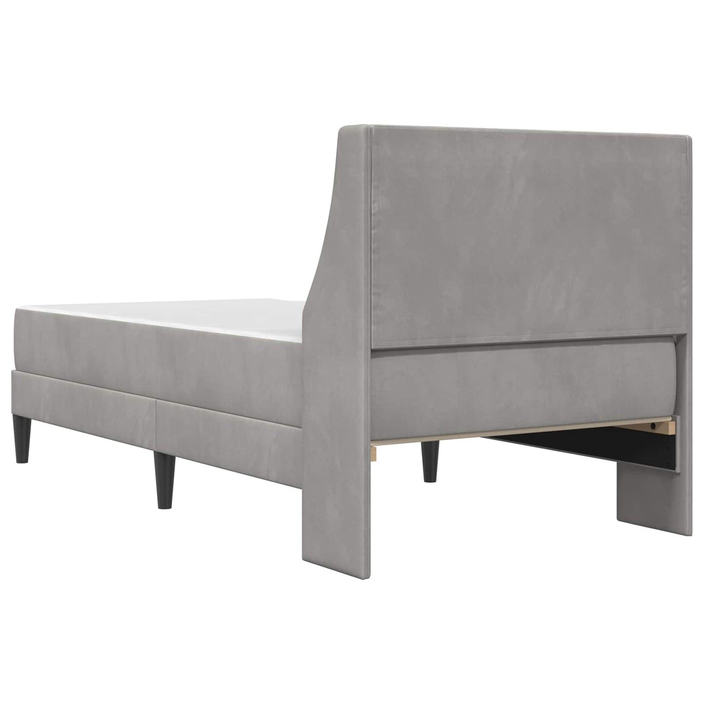 Bedframe met matras Wandgemonteerd 2 pcs Lichtgrijs Fluweel