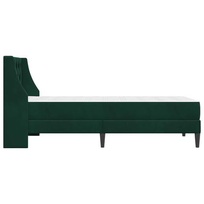 Bedframe met matras Donkergroen 90 x 190 cm Fluweel