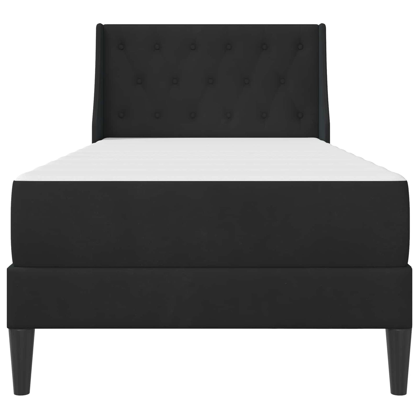 Bedframe met matras met hoofdeinde Zwart 90 x 190 cm Fluweel