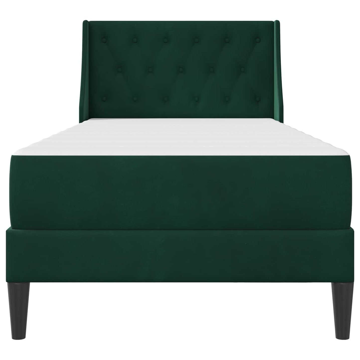 Bedframe met matras Donkergroen 90 x 200 cm Fluweel