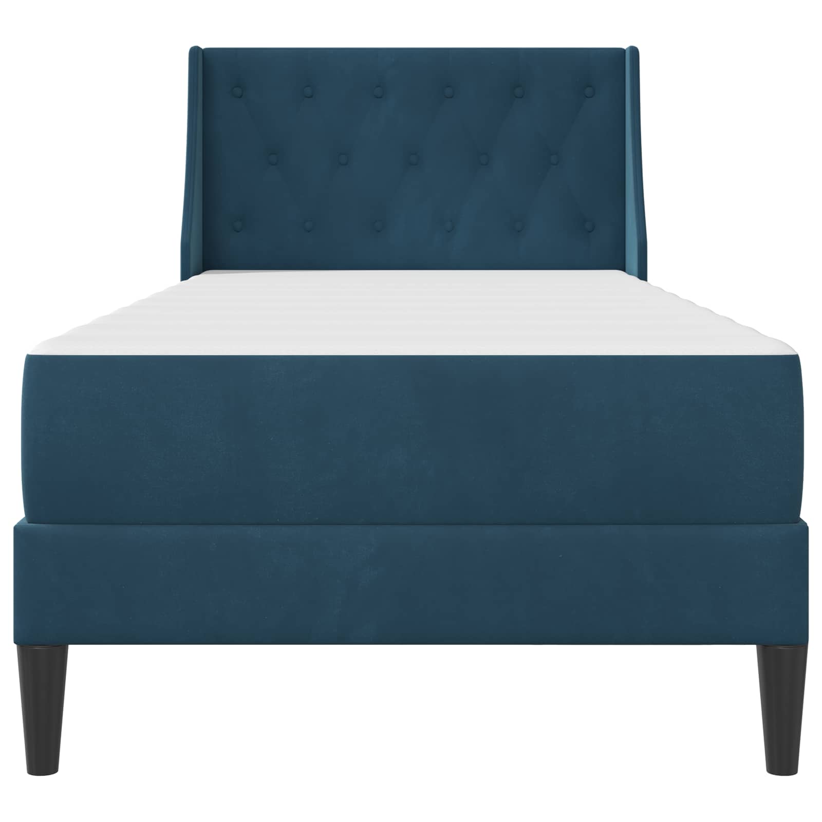 Bedframe met matras Wandgemonteerd 2 pcs Blauw Fluweel