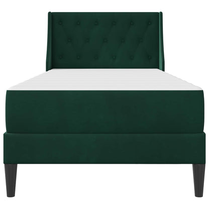 Bedframe met matras Wandgemonteerd 2 pcs Donkergroen Fluweel