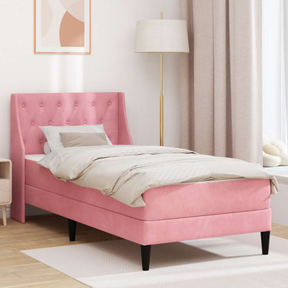 Bedframe met matras Wandgemonteerd 2 pcs Roze Fluweel
